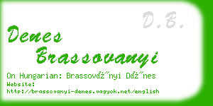 denes brassovanyi business card